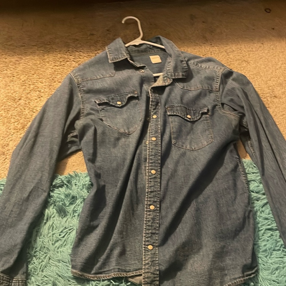 H an m denim shirt